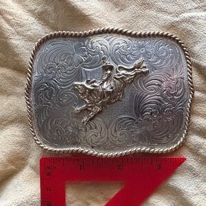 Montana Silversmiths Shiny Silver Belt Buckle